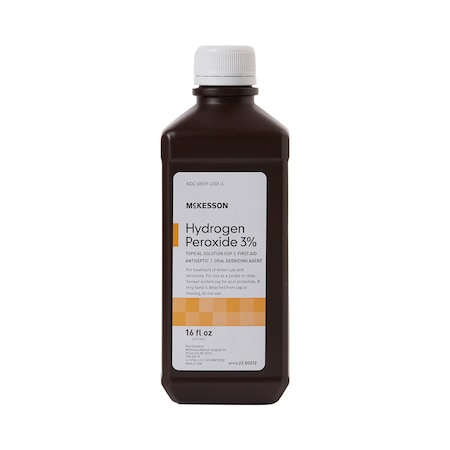 Mckesson McKesson Hydrogen Peroxide Antiseptic, 16 oz. Bottle, PK 12 142779_CS